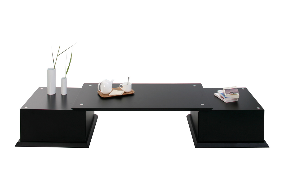 Table basse noire 2 tiroirs up to you by Dominique David