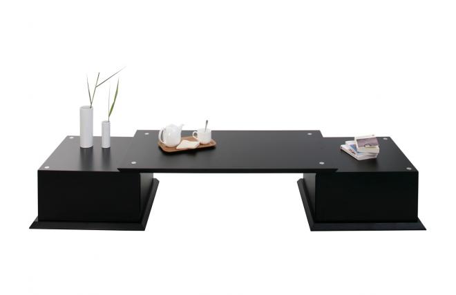 Table basse noire 2 tiroirs up to you by Dominique David