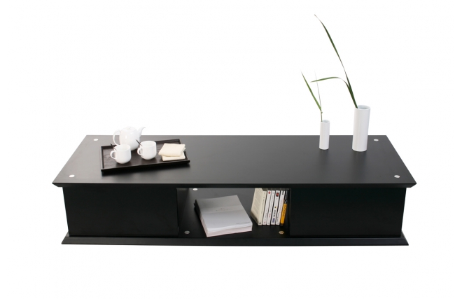 Table basse noire 2 tiroirs up to you by Dominique David 