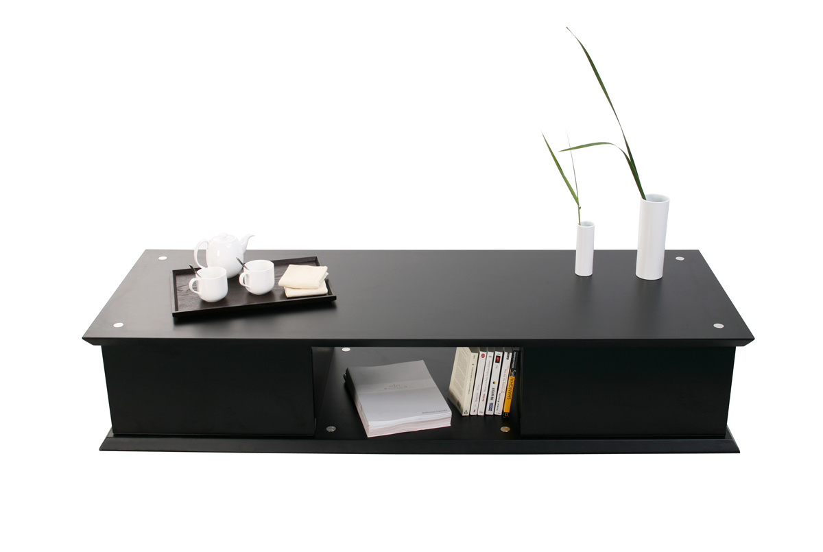 Table basse noire 2 tiroirs up to you by Dominique David