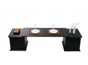 Table basse noire 4 tiroirs cin&eacute; dinner up to you by Dominique David