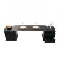 Table basse noire 4 tiroirs cin&eacute; dinner up to you by Dominique David