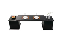 Table basse noire 4 tiroirs cin&eacute; dinner up to you by Dominique David