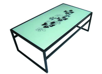 Table basse rectangulaire moderne Flower