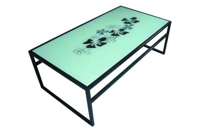 Table basse rectangulaire moderne Flower