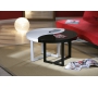 Table basse ronde noire et blanche DOMINO