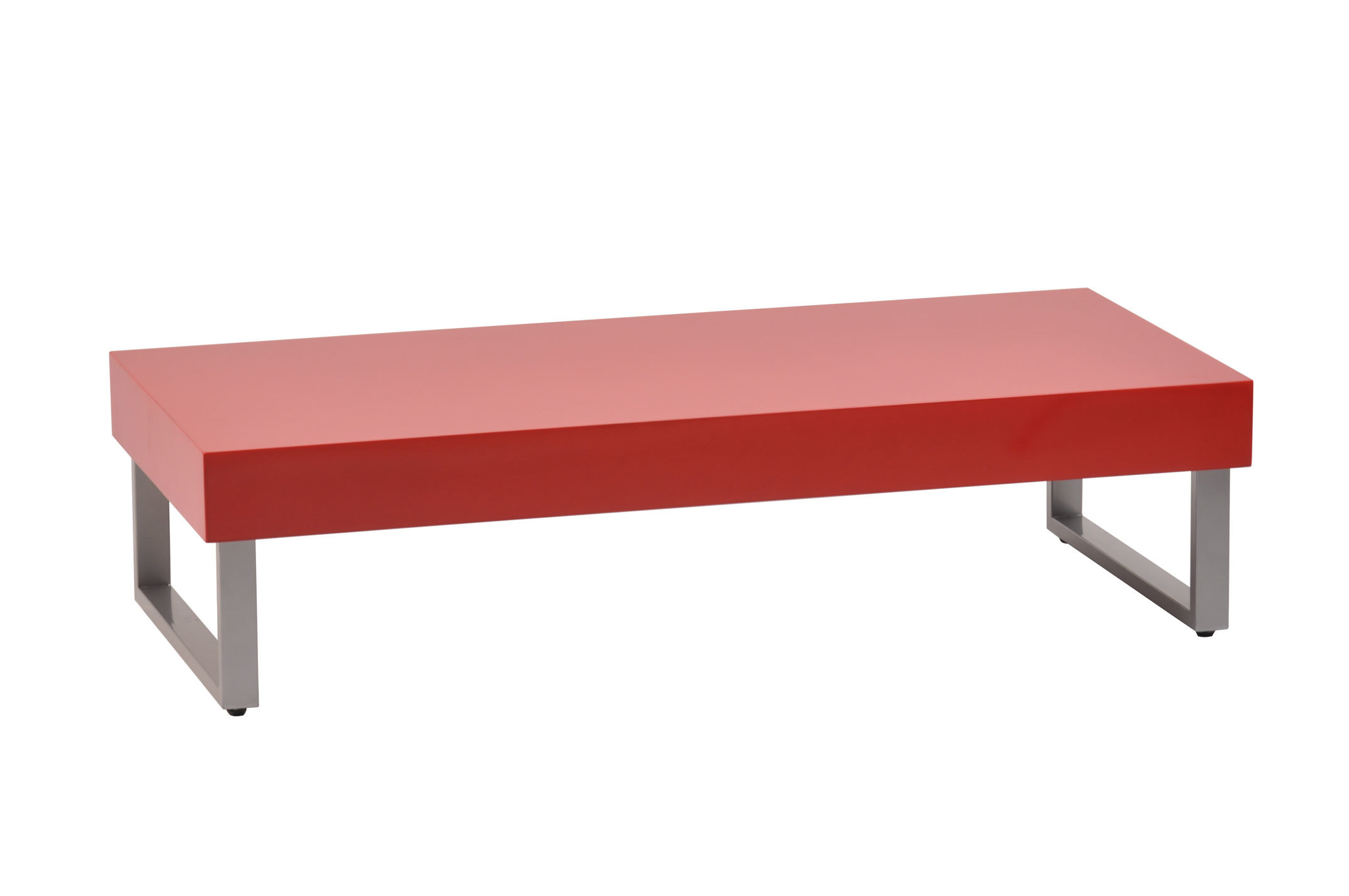 Table basse rouge laqu&eacute;e Morgan