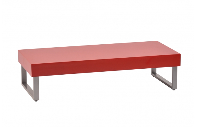 Table basse rouge laqu&eacute;e Morgan