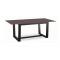 Table  - Chene coloris wenge - LAYTON - Plateau Verre Brun