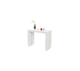 Table console extensible laqu&eacute;e blanche CALEB
