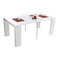Table console extensible laqu&eacute;e blanche CALEB
