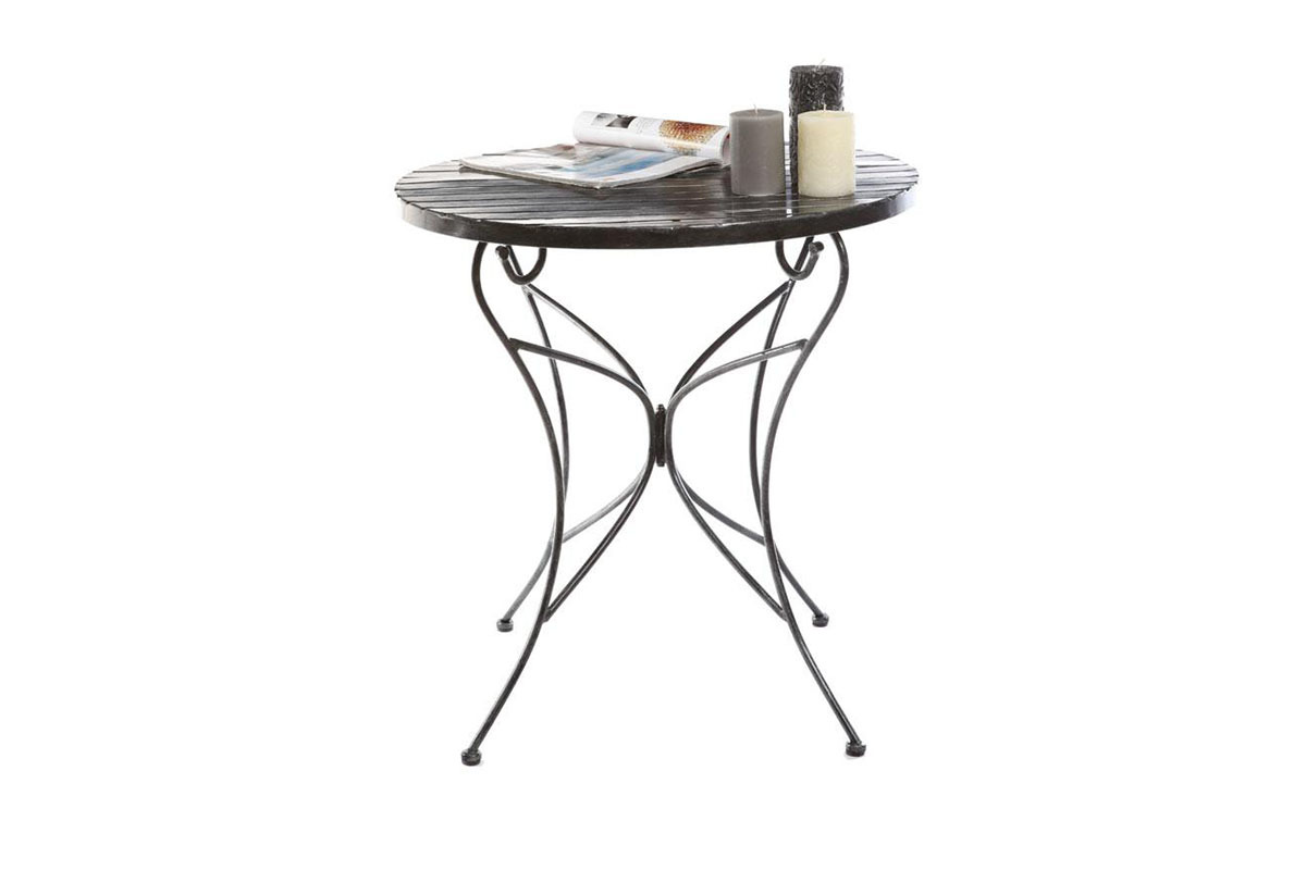 Table d'appoint baroque noir VENEZIA