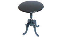 Table d'appoint baroque noire ronde LOUISA