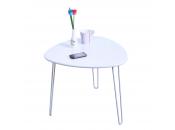 Table d'appoint design blanche LAKEA
