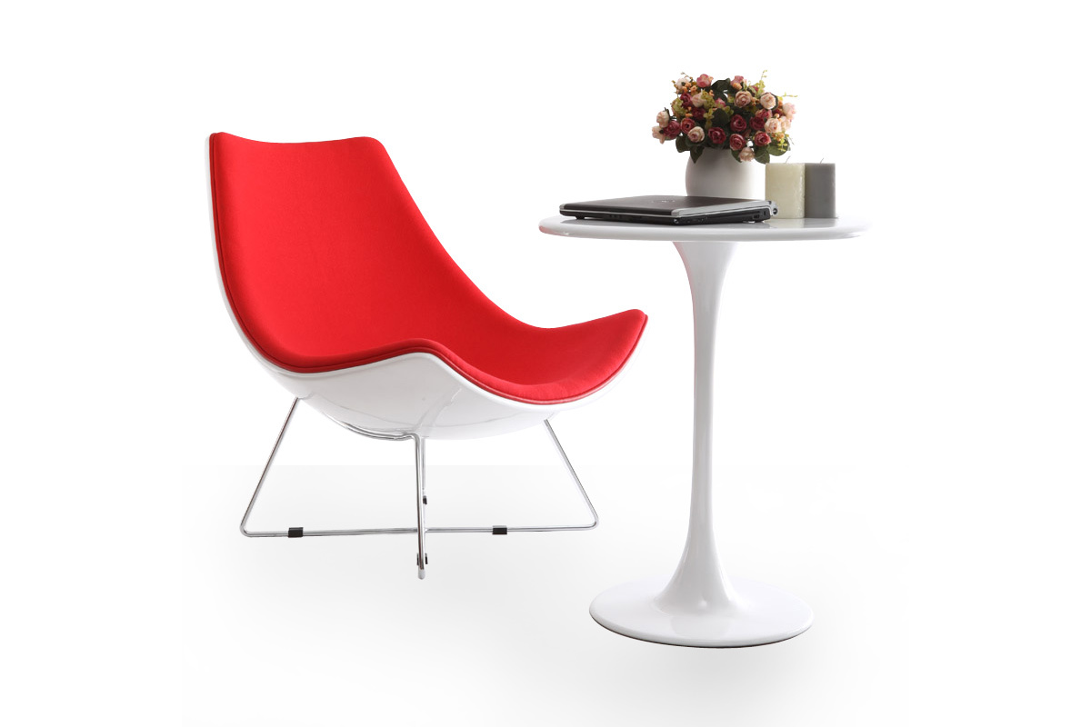Table d'appoint design blanche LORCA