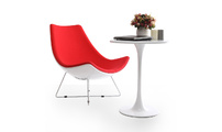 Table d'appoint design blanche LORCA