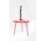 Table d'appoint design rouge LAKEA