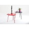 Table d'appoint design rouge LAKEA