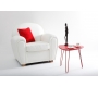 Table d'appoint design rouge LAKEA