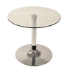 Table d'appoint en verre et m&eacute;tal chrom&eacute; Eddie
