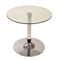 Table d'appoint en verre et m&eacute;tal chrom&eacute; Eddie