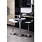 Table de bar design argent ronde John