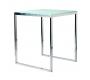 Table de bar haute carr&eacute;e verre tremp&eacute; INOLA  90cm