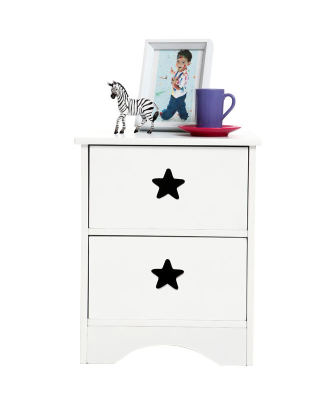 Table de chevet enfant blanche ETOILE