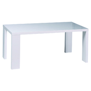 Table de cuisine / salle &agrave; manger NEW JERSEY rectangulaire blanche  image pub1