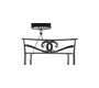 Table de nuit baroque noire m&eacute;tal VENEZIA