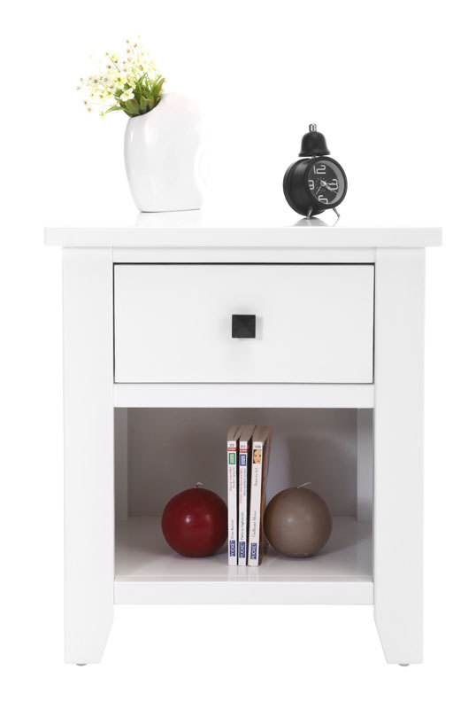Table de nuit bois blanc HAMPTON