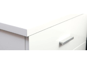 Table de nuit design laqu&eacute;e blanche NOHA