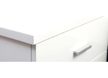 Table de nuit design laqu&eacute;e blanche NOHA