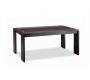 Table  en ch&ecirc;ne malaisien STEVEN coloris weng&eacute; - Plateau Verre Brun