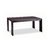 Table  en ch&ecirc;ne malaisien STEVEN coloris weng&eacute; - Plateau Verre Brun image pub1