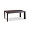 Table  en ch&ecirc;ne malaisien STEVEN coloris weng&eacute; - Plateau Verre Brun