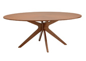 Table ovale en ch&ecirc;ne chocolat CONAN