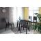 Table ronde DALTON coloris weng&eacute; - Plateau en verre