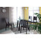 Table ronde DALTON coloris weng&eacute; - Plateau en verre