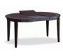 Table Ronde Extensible SARA - ch&ecirc;ne coloris wenge - plateau verre brun image 2
