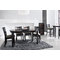 Table Ronde Extensible SARA - ch&ecirc;ne coloris wenge - plateau verre brun image pub1