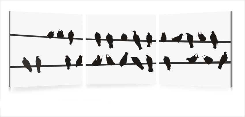 Tableau contemporain Birds (lot de 3)
