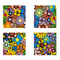 Tableau contemporain multicolore Full Flowers (lot de 4)