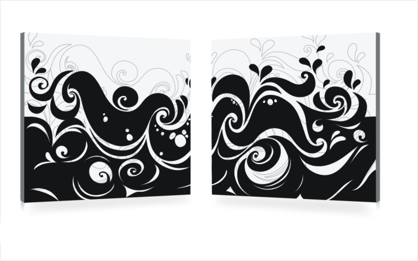 Tableau contemporain Vagues (lot de 2)