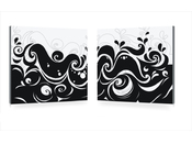 Tableau contemporain Vagues (lot de 2)