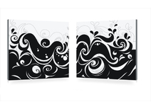 Tableau contemporain Vagues (lot de 2)