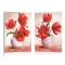 Tableau moderne Poppies (lot de 2)