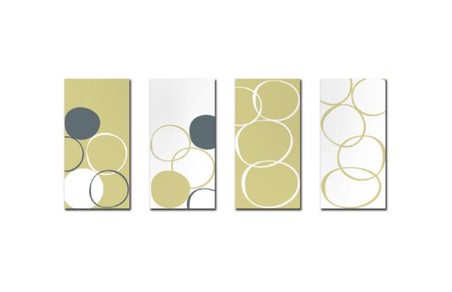 Tableaux design BUBBLES (lot de 4)