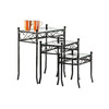 Tables d'appoint en verre et acier FLORENCE