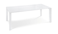 Tables extensible design laqu&eacute;e blanche VIENNA